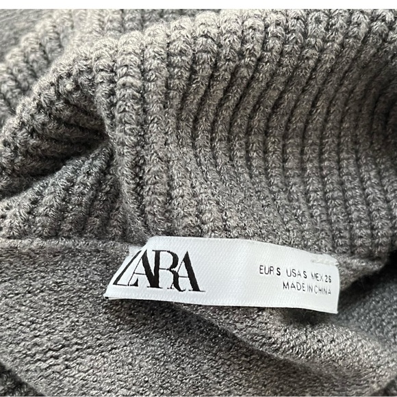 Zara Women's Gray Knit Sweater Top - Picture 5 of 7